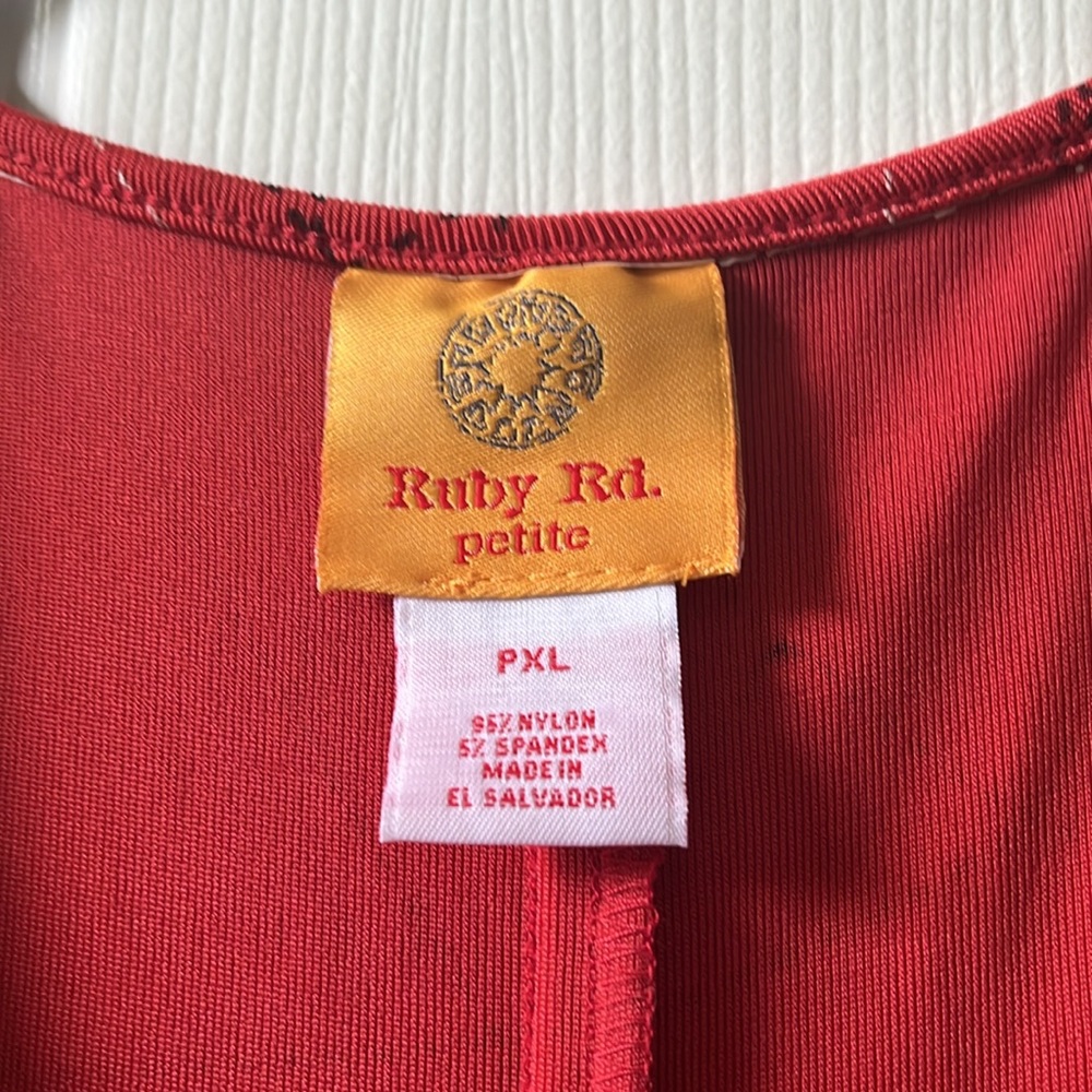 NWT Ruby Rd Red Sleeveless Dress - Picture 2 of 4